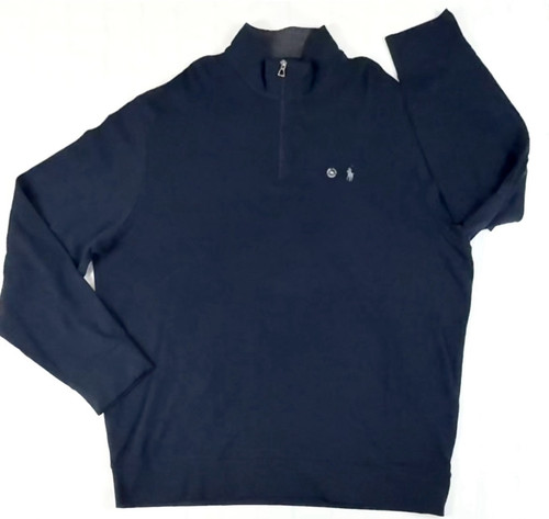 Polo Ralph Lauren 1/4-Reißverschluss Strick dunkelmarine Pullover Sweater neu mit Etikett $ 125 Herren XXL - Bild 2 von 8