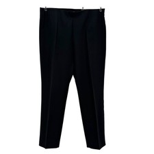 NEW Adrianna Papell Womens 14 Pants Pull On High Rise Slim Ankle Black Stretch