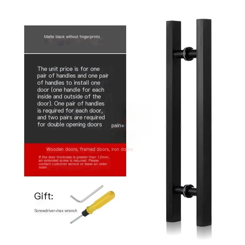 Sliding Glass Handle Doors Handles Stainless Steel Square Tubes Fingerprint Free - Image 4 of 4