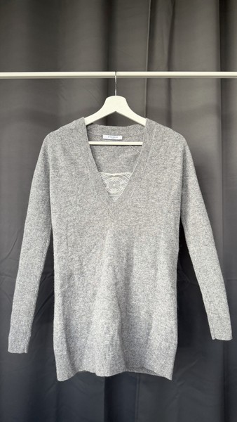 Givenchy women’s grey wool sweater with lace size S