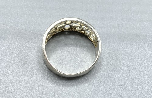 Anillo abierto con pergamino de plata de ley - talla 8,5 - Imagen 6 de 6