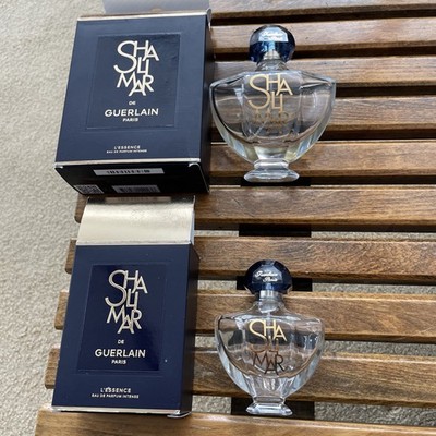 2 Guerlain Shalimar Almost Empty 1 Oz & 3Oz Perfume Bottles & Boxes Paris France