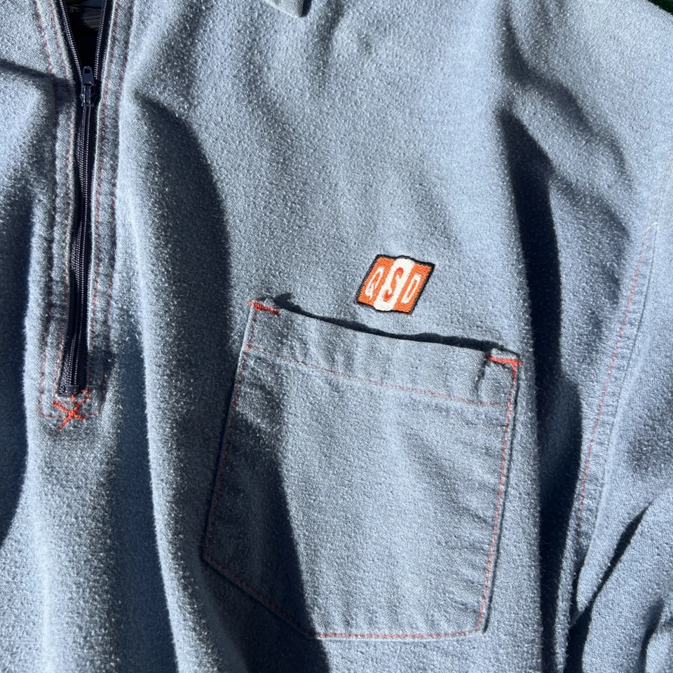 Camisa de mezclilla de agua salada extra grande vintage Quicksilver para hombre manga larga con botones Foto 3 de 4