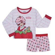 Strawberry Shortcake Summer Pajama Set Girls XS 4-5 Sleepwear Pajamas Shorts