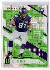 2017 Unparalleled Joe Berger Lime Green Escher Squares RC Vikings