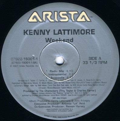 Kenny Lattimore - Weekend - neue Vinyl Schallplatte 12 - 71 - G5628z