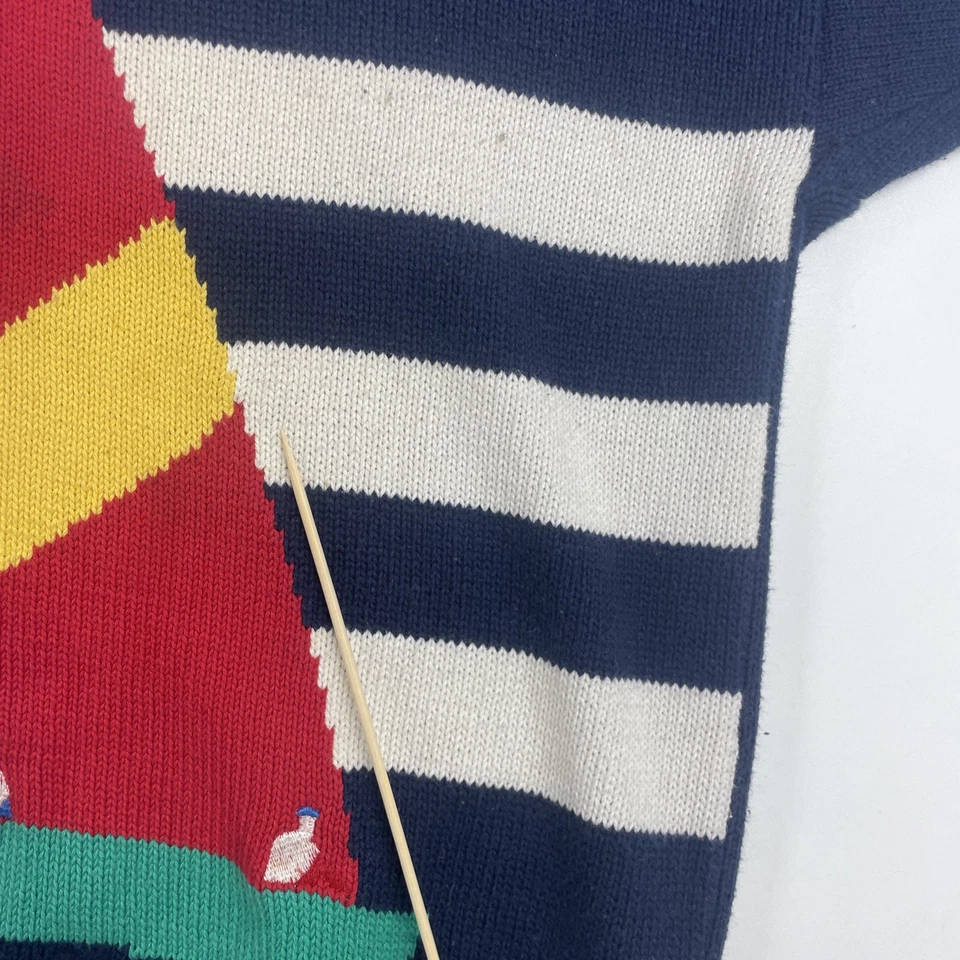 Suéter Vintage Kenneth Roberts Boat Tejido Cuello Redondo Talla XL Foto 4 de 4