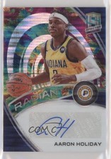 2019-20 Spectra Radiant Signatures Celestial Prizm 61/75 Aaron Holiday Auto 0o1