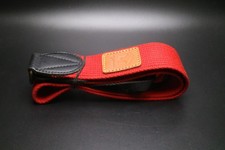 Near MINT Canon Vintage Camera Strap Eagle Logo Leather Red From JAPAN
