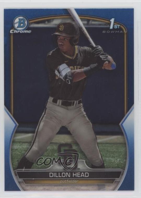 2023 Bowman Draft Chrome Blue Refractor /150 Dillon Head #BDC-7 p2h