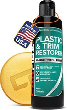 Plastic Restorer for Cars Restores Faded Black Plastic, Vinyl Rubber Trim