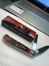 4 1/4" Closed Pocket Knife Steel Warrior Frost Cutlery New Trapper SW-108RBP