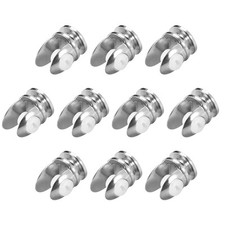 Glass Shelf Brackets Zinc Alloy Glass Clamp Clip for 5-8mm, Type-03, 10 Pcs