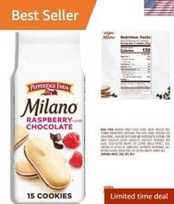 Decadent Milano Cookies - Raspberry Chocolate 7 oz Bag for Ultimate Enjoyment