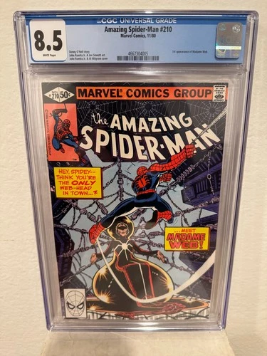 Amazing Spider-Man #210 CGC VF+ 8.5 KEY! **1ST APP MADAME WEB!!** 1980 FREE SHIP
