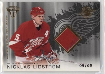 2003 Pacific Private Stock Titanium Variation 5/5 Nicklas Lidstrom Patch HOF 0c3