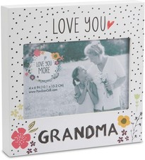 Pavilion Gift Company Grandma Floral Self Standing Picture Frame, 7"L x 1"W