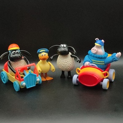 Timmy Time Push Along Rennwagen & Figuren Aardman Animations 2009 selten