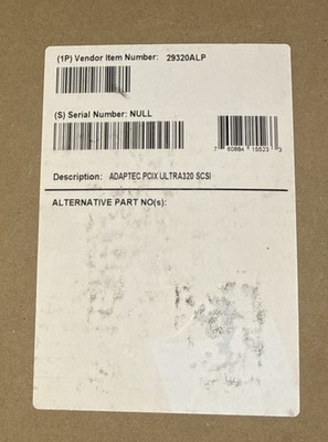Adaptec 29320ALP-R PCI-X Ultra320 SCSI High Profile HostRAID Controller Card NIB