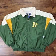 Starter Oakland Athletics MLB Full Zip Jacket XL Green White Yellow