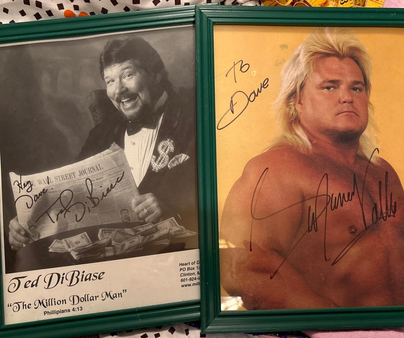 Autographed 8x10 Wrestling Photo Ted $1m Man Dibiase Greg 'The Hammer' Valentine