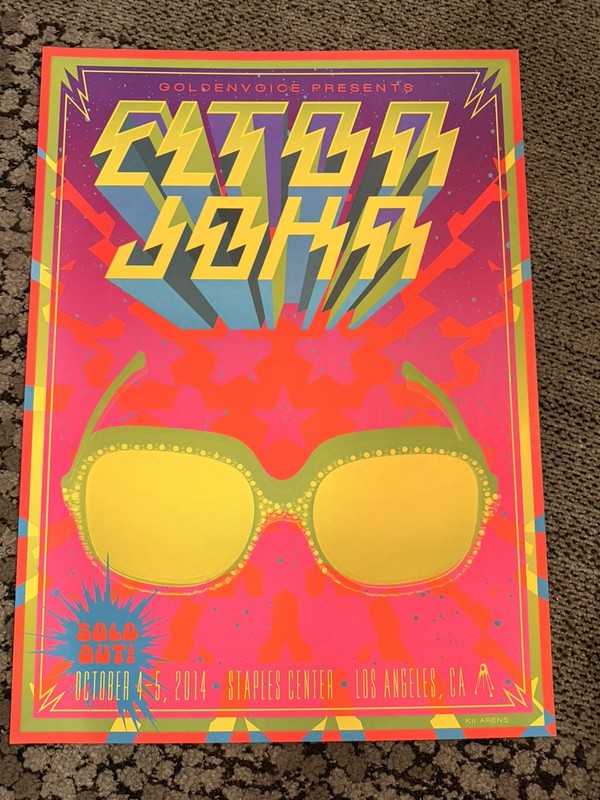 kii Arens Elton John Concert Print 2014 Staples Center