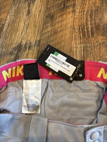 NIKE Girls' Diamond Invader 3/4 Pants Wolf Grey/Black XL - Picture 5 of 5
