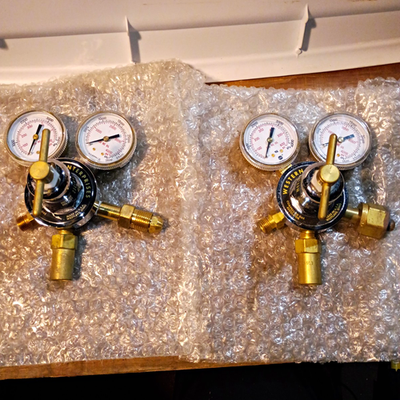 #ad Western Enterprises Oxygen Compressed Gas Regulator Dual Gauges Lot of 2 $300.00