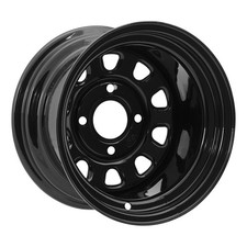 2012 Polaris Ranger RZR XP 900 LE Delta Steel Wheel-12x7-4+3 Offset-4/156-Black