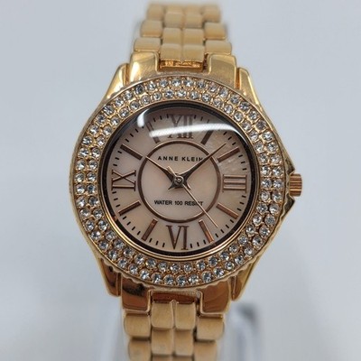 ANNE KLEIN Rose Gold-Tone Mother Of Pearl Dial Swarovski  display picture 2