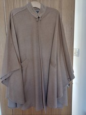 ladies luxurious 100% Alpaca full circle taupe Cape One size