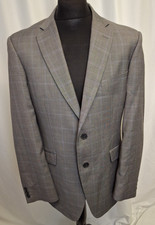 BHS Jack Reid Check Blazer Jacket Smart Casual Formal 42R Grey A5257
