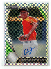2021 Prizm Draft Picks POWER PLAID AUTO Elmer Rodriguez-Cruz! Autograph! /17