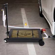 15 Gallon Oil Drain Tank Oil Drain Pan Large Capacity Oil Change Pan Dolly +Pump