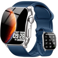 Smart Watch, 2.01" AMOLED Curved Touchscreen Fitness Watch, IP68 Waterproof, ...