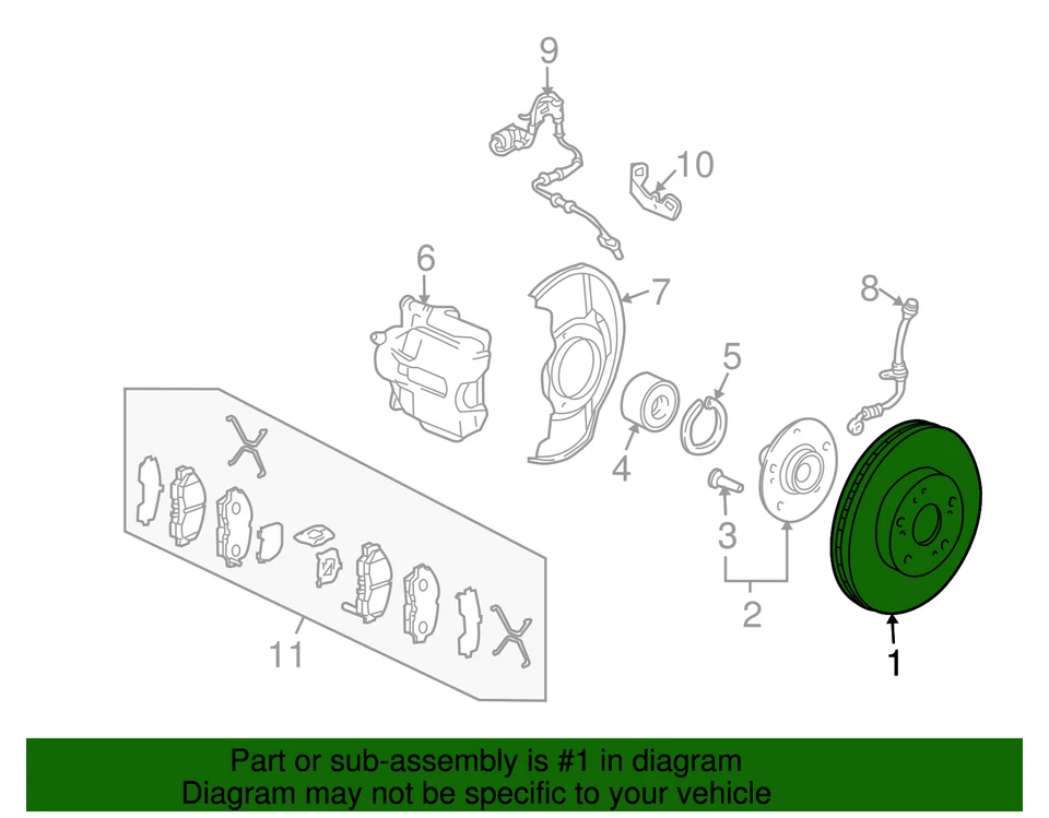 Genuine Honda Disc Brake Rotor Front 45251-TA5-A00 - Image 3 of 3