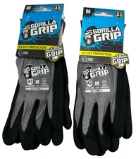 Gorilla Grip Gloves  A3 Cut Protection Fabric Size M 22866 Lot of 2