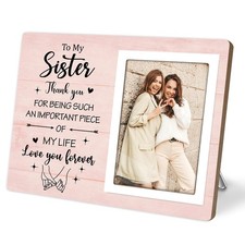 Best Sister Birthday Gifts, Christmas Gift for 10"L x 8"W, Pink-Sister