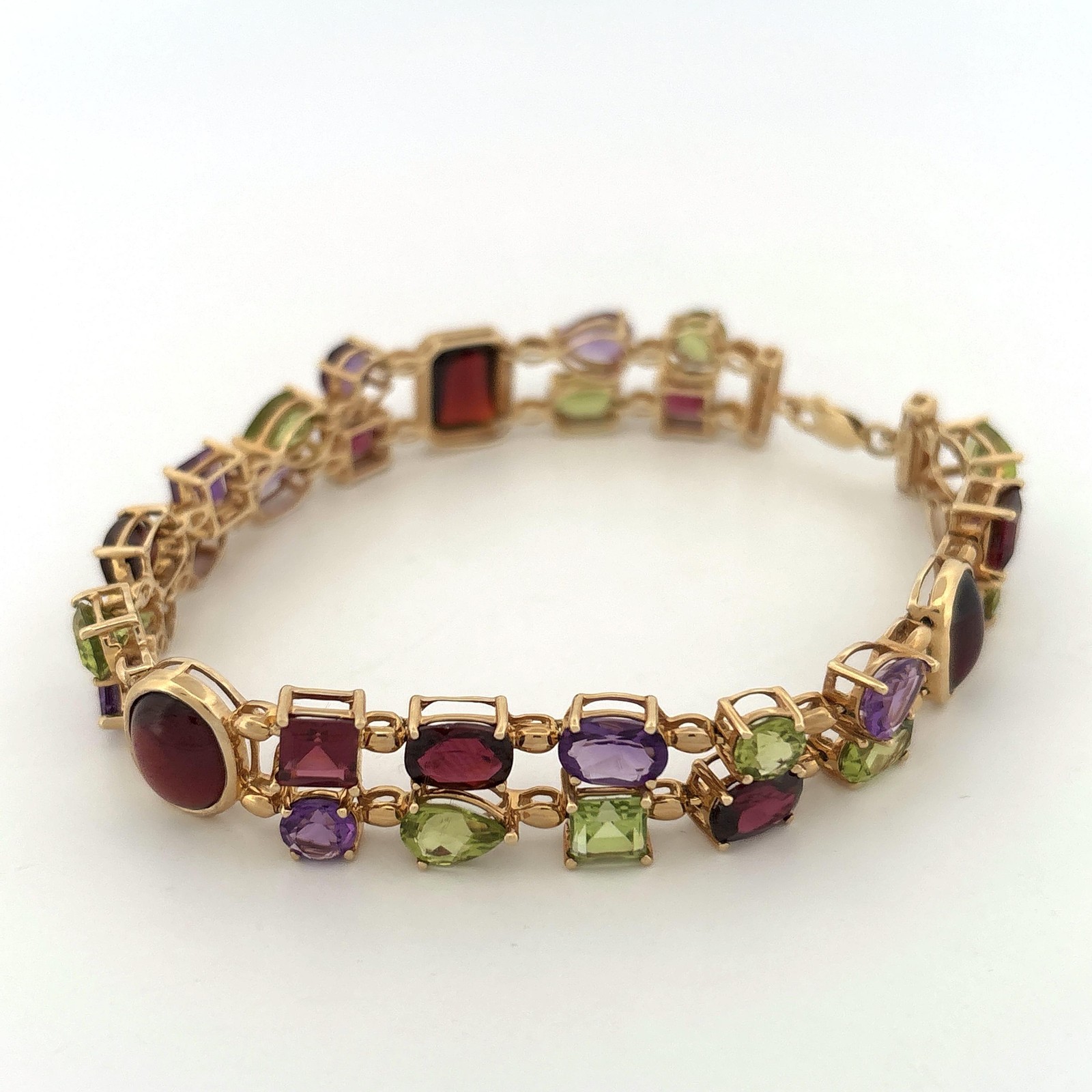 10K Multi-Gemstone Bracelet - image 8