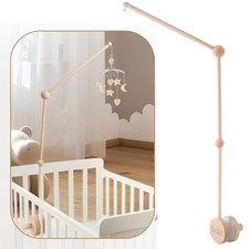 Universal Wooden Baby Crib Mobile Arm Mobile Stand 360° Rotation For Baby Crib