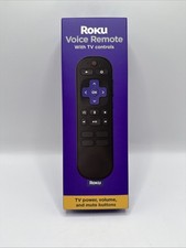 Roku RCA1R Voice Remote - Black - Works with Roku TV/Players/Audio - NEW