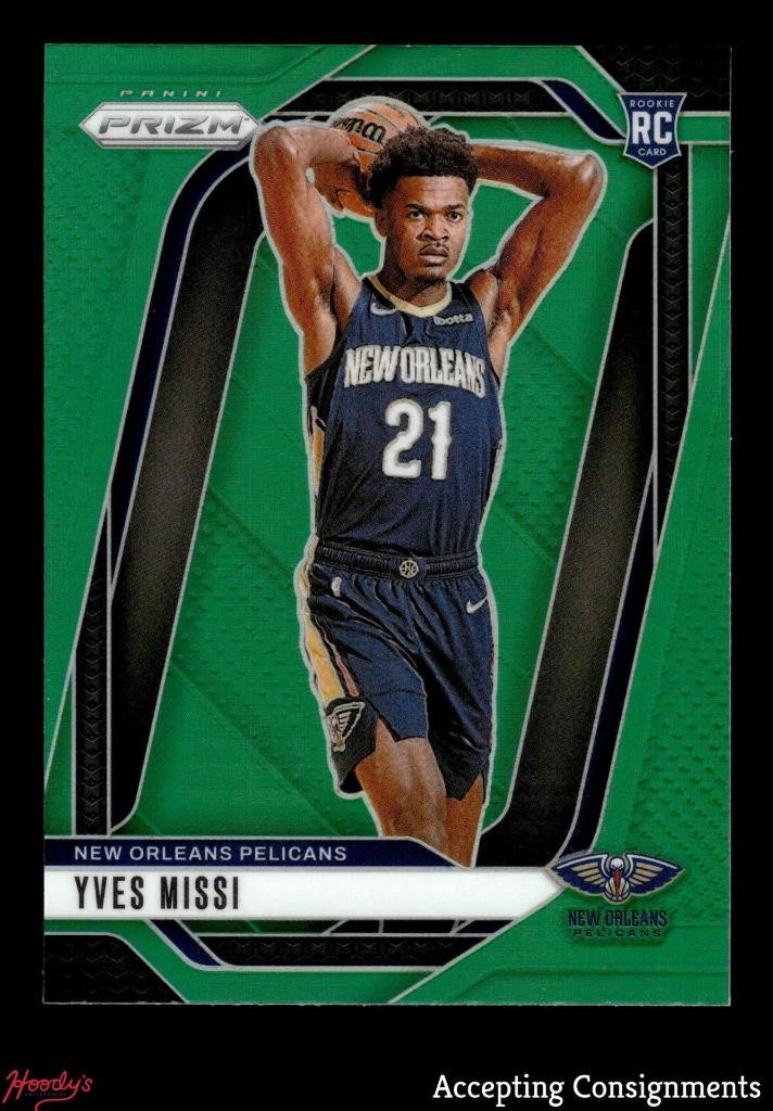 2024-25 Panini Prizm Prizms Green #233 Yves Missi RC ROOKIE PELICANS