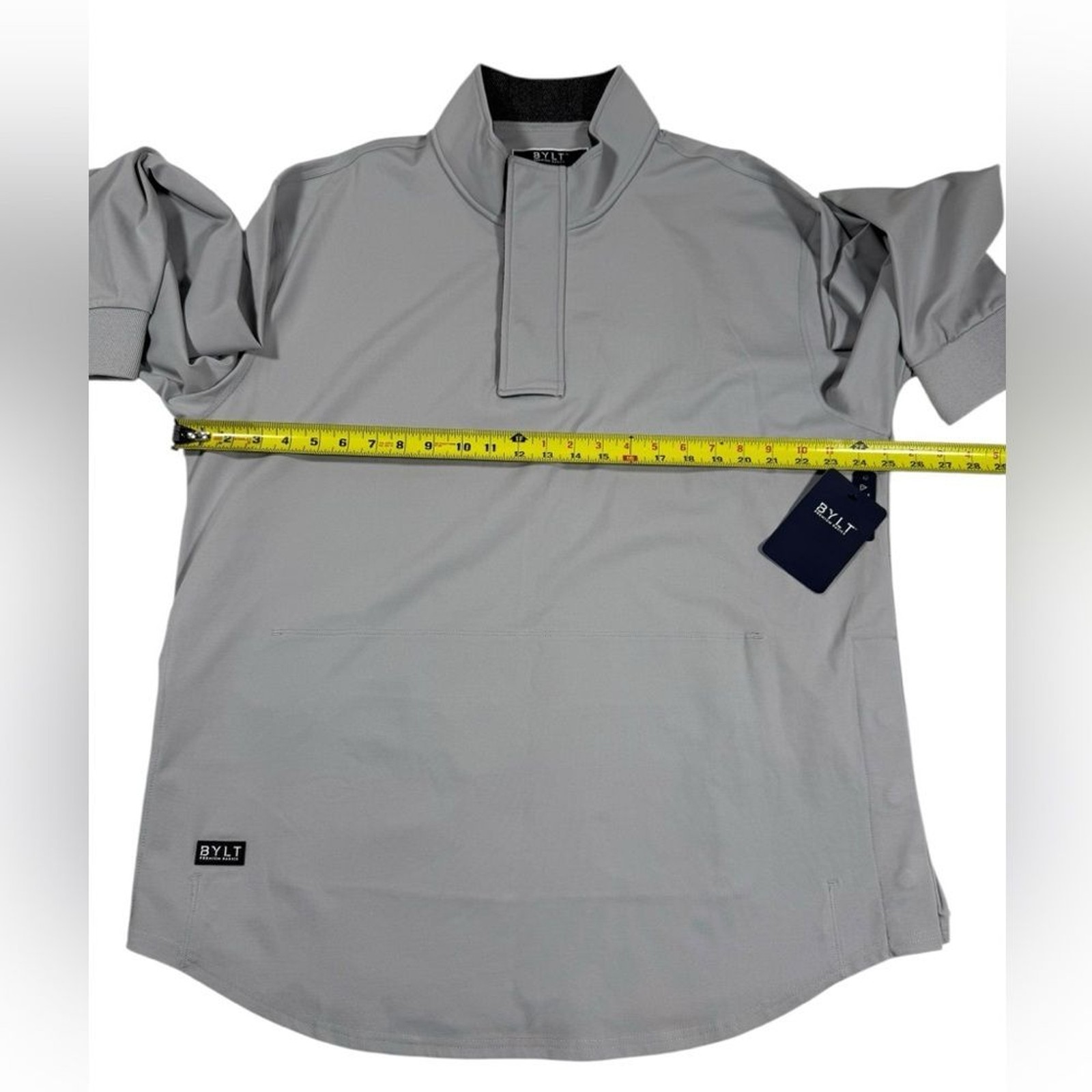 BYLT Premium Basics Elite Fairway Pullover XXL Gray Quarter Snap Performance NWT