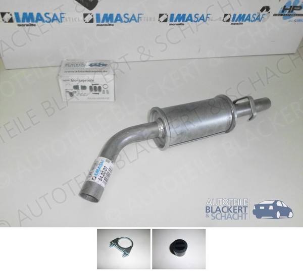 Imasaf ESD Auspuff Endtopf für Opel Kadett C City 1.2 S 44KW 1973-1979 + ZubehöR-image