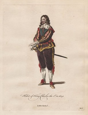 Baroque Barock König King Charles I. Portrait England engraving gravure