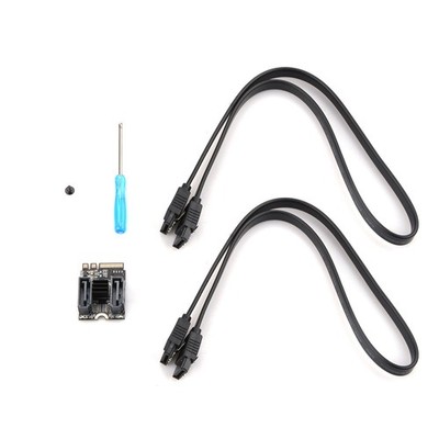 M2 to SATA 3.0 PCI-E3.0 Card Key A +E WiFi M.2 to Dual Port SATA Adapter Card;