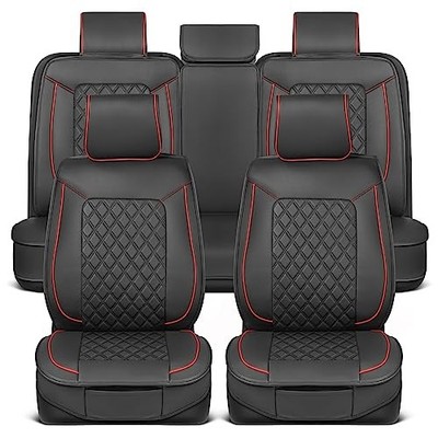MotorBox Prestige Faux Leather Seat Covers Full Set' Semi-Universal WSHN/BK