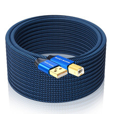 30Ft USB 2.0 Printer Cable - High Speed Type a to Type B, Compatible with HP, Ca