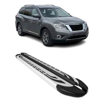 Marchepieds Latéraux pour Nissan Pathfinder IV 2013-2020 Aluminium Gris 2Pcs - Photo 1/4