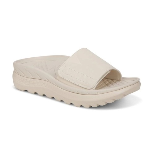 New VIONIC Rejuvenate Suede Recovery Platform Arch Support Slide Sandals